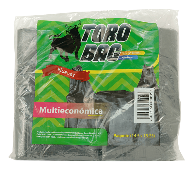 TORO BAG BOLSA NEGRA GABACHA MULTI ECONOMICA PAQ.