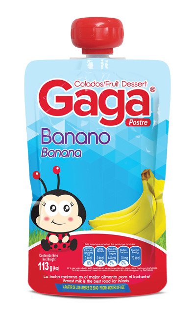 GAGA COMPOTA  BANANO DOY PACK 113G