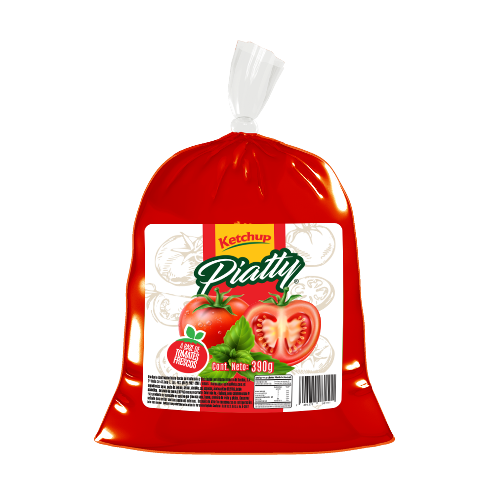 PIATTY SALSA KETCHUP BOLSA 390G