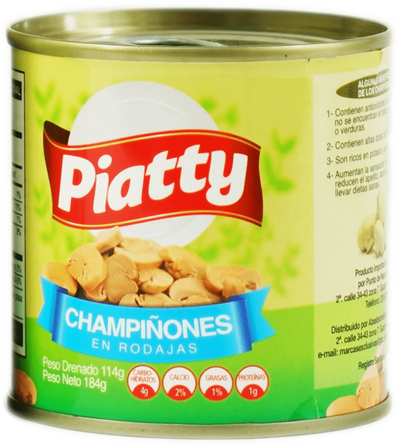 PIATTY CHAMPIÑONES  EN RODAJA LATA