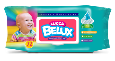 BELUX LUCA TOALLA HÚMEDA PAQ 72U