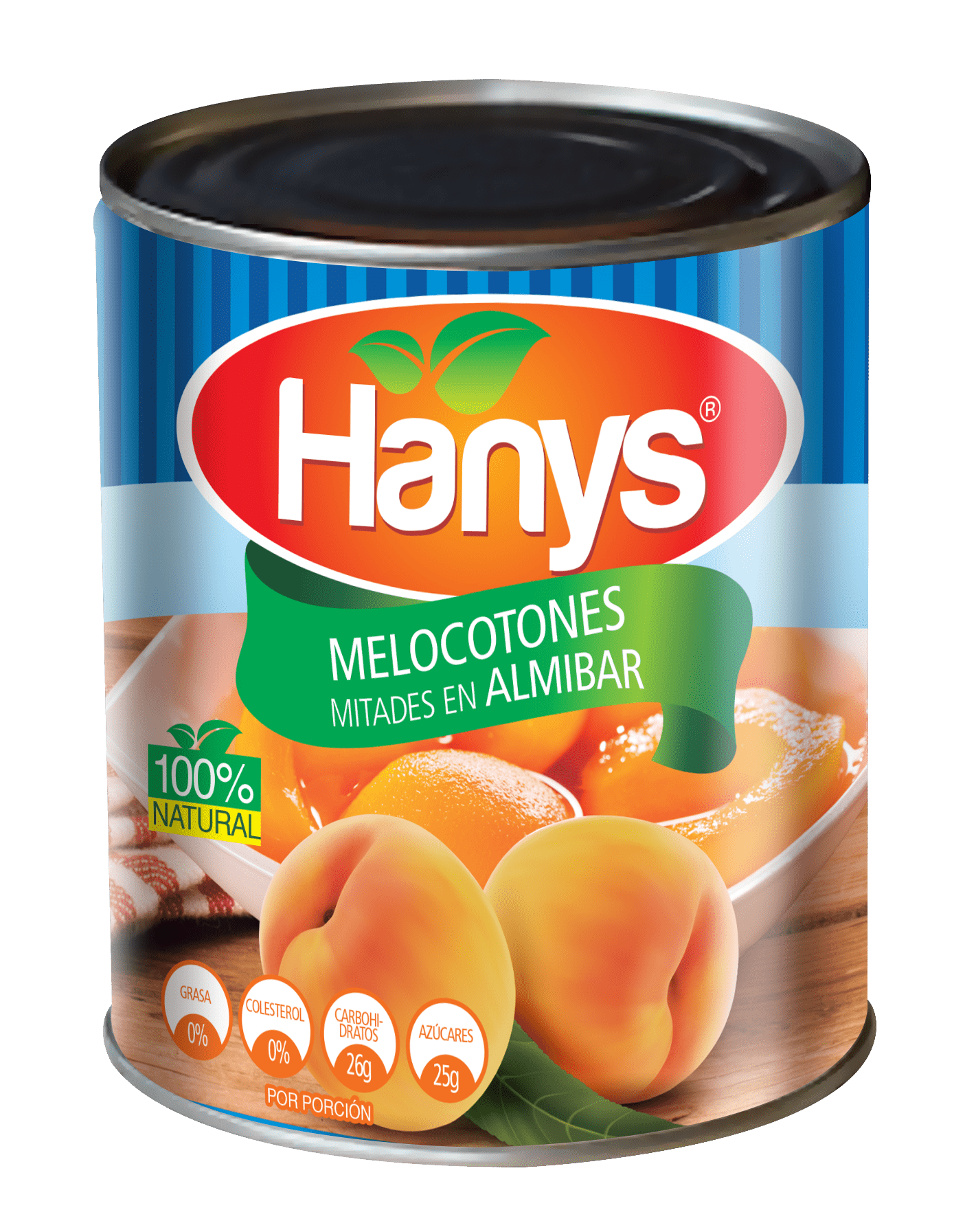 HANYS MELOCOTONES EN MITADES